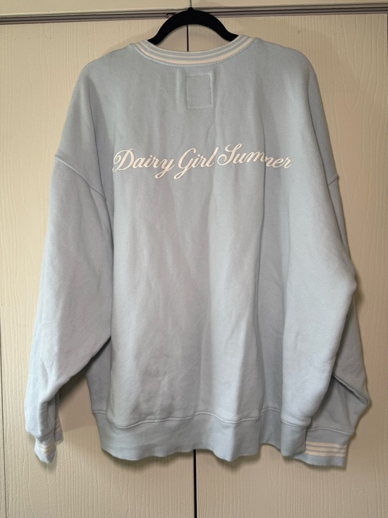 Dairy Boy Sweaters - Dairy Girl Summer Light Blue Crewneck Sweatshirt